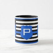 Mug Ligne Bleue Mince Drapeau Américain PD Personnalis (Centre)