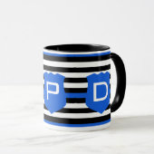 Mug Ligne Bleue Mince Drapeau Américain PD Personnalis (Devant droit)