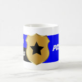 Mug Ligne Bleue Mince, Police Dieu Béni (Centre)