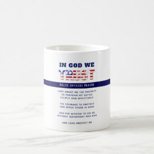 Mug Ligne Bleue Mince Police PRIER L'application de la