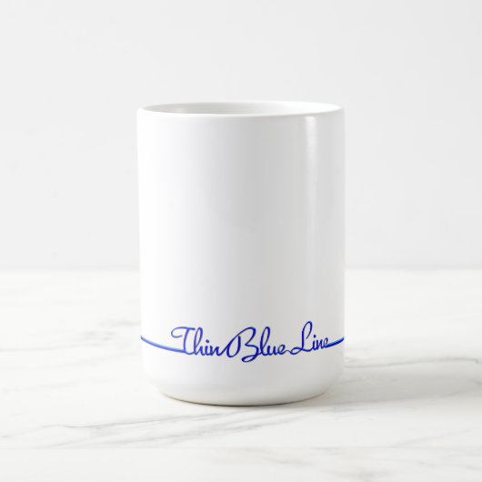 Mug Ligne Bleue Mince Simplement Déclarée (Centre)