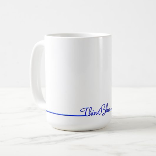 Mug Ligne Bleue Mince Simplement Déclarée (Devant gauche)