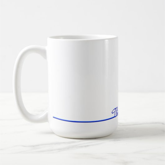 Mug Ligne Bleue Mince Simplement Déclarée (Gauche)