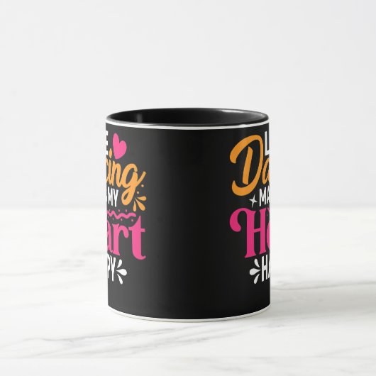 Mug Ligne Dancing Citation Dancer Pun Conception du te (Centre)