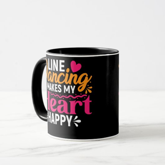 Mug Ligne Dancing Citation Dancer Pun Conception du te (Devant gauche)