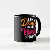 Mug Ligne Dancing Citation Dancer Pun Conception du te (Devant droit)