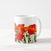 Mug Ligne de coquelicots rouges isolatedart, arrière - (Devant droit)