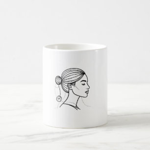 Mug Ligne de femme élégante