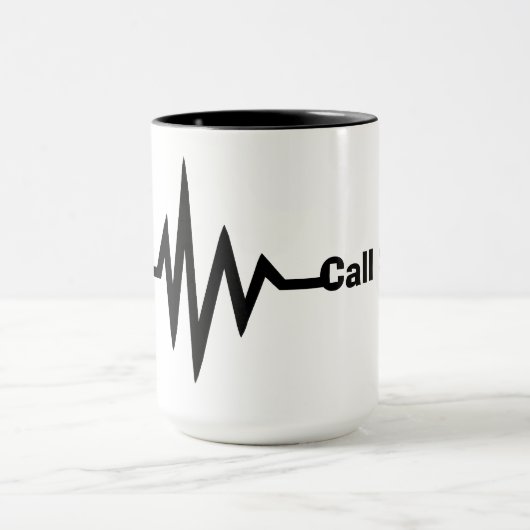 Mug Ligne de fréquence avec Customise d'appel (Centre)