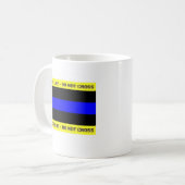Mug Ligne de police bleue mince (Devant gauche)