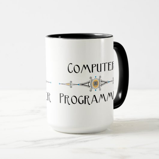 Mug Ligne de programmeur informatique (Devant droit)