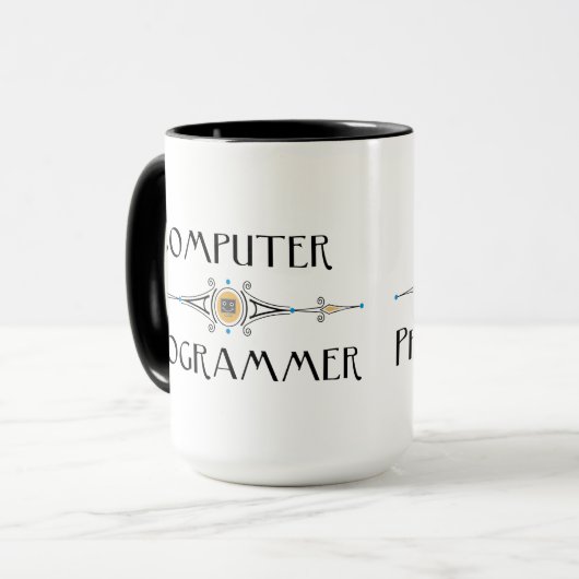 Mug Ligne de programmeur informatique (Devant gauche)