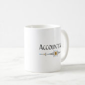 Mug Ligne décorative comptable (Devant droit)