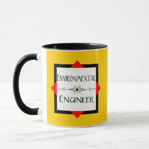 Mug Ligne décorative de l'ingénieur de l'environnement