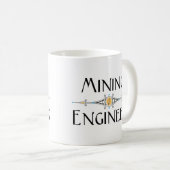Mug Ligne décorative de l'ingénieur minier (Devant droit)