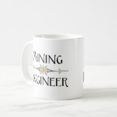 Mug Ligne décorative de l'ingénieur minier (Devant gauche)