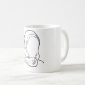 Mug Ligne Dessin Musulmane Hijab Femme Arabe Isolée (Devant droit)