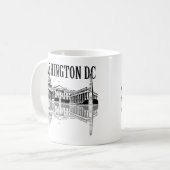 Mug Ligne d'horizon de Washington Dc (Devant gauche)