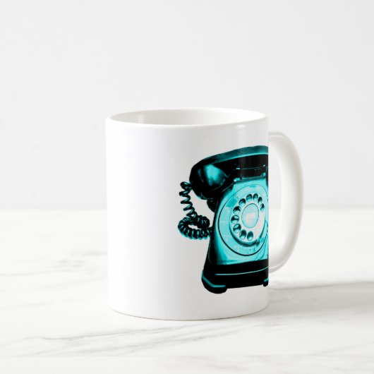 Mug Ligne directe cyan (Devant droit)