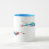 Mug Ligne et couleur de bain de papillon (Centre)