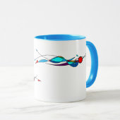 Mug Ligne et couleur de bain de papillon (Devant droit)