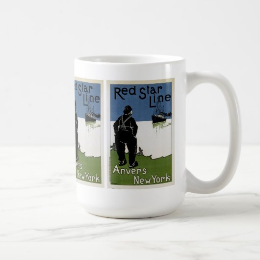 Mug Ligne étoile rouge (Droite)