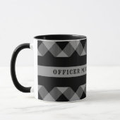 Mug Ligne grise mince monogramme correctionnel de (Gauche)