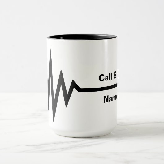 Mug Ligne indicatif d'appel de fréquence de (Centre)