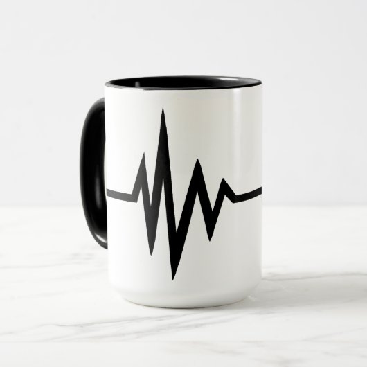 Mug Ligne indicatif d'appel de fréquence de (Devant gauche)
