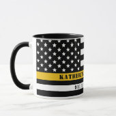 Mug Ligne mince or 911 Dispatcher USA (Gauche)