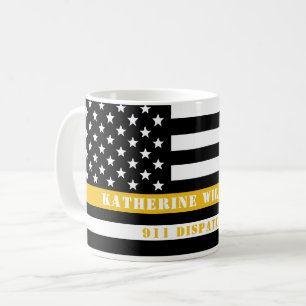 Mug Ligne mince or 911 Dispatcher USA
