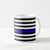 Mug ligne mince symbole Etats-Unis de rouge bleu de (Devant droit)