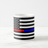 Mug ligne mince symbole Etats-Unis de rouge bleu de (Centre)
