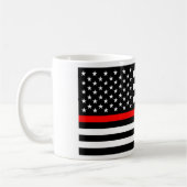 Mug ligne mince symbole Etats-Unis de rouge bleu de (Gauche)