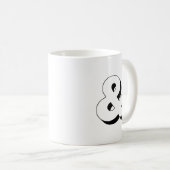 Mug Ligne noire de la typographie de l'amphithéâtre (Devant droit)