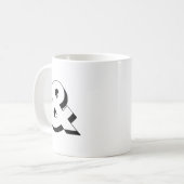 Mug Ligne noire de la typographie de l'amphithéâtre (Devant gauche)