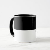 Mug Ligne noire moderne citation drôle de lundi (Devant gauche)