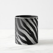 Mug Ligne noire moderne Zebra Silver (Centre)