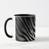 Mug Ligne noire moderne Zebra Silver (Gauche)