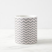 Mug Ligne ondulée gris minimaliste (Centre)