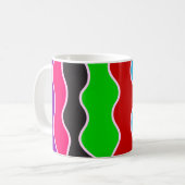 Mug Ligne ondulée verticale colorée motif (Devant gauche)