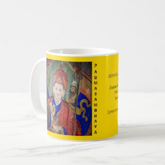 Mug Ligne Rinpoche et sept prière de Guru (texte de (Devant gauche)