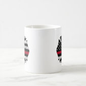 Mug Ligne rouge mince de croix de pompier de drapeau (Centre)