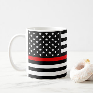 Mug Ligne rouge mince drapeau américain
