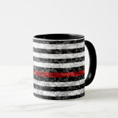 Mug Ligne rouge mince drapeau de Camo (Devant droit)