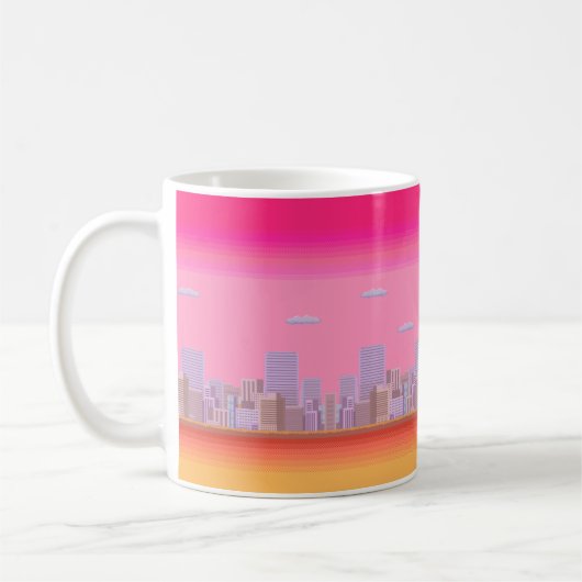 Mug Ligne Skyline 8 bits (Gauche)