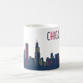 Mug Ligne Skyline couleur Chicago (Centre)