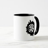 Mug Ligne Skyline de Chicago City, Silhouette de la sp (Devant droit)