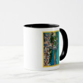 Mug Ligne Skyline de la côte russe avec (Devant droit)