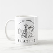 Mug Ligne Skyline Pacific Northwest Seattle (Gauche)